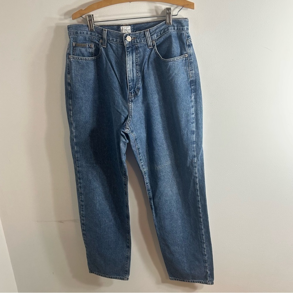 Vintage Calvin Klein High Waisted Mom Jeans Sz 12 90s Denim Women’s High Rise